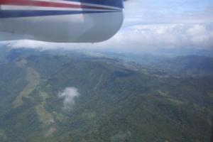 Flying over the interior of Papua New Guinea